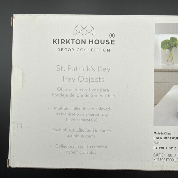 Aldi Kirkton 2024 St Patricks Day Tier Tray Objects Bead Pot O Gold Shamrock NEW - Picture 6 of 6